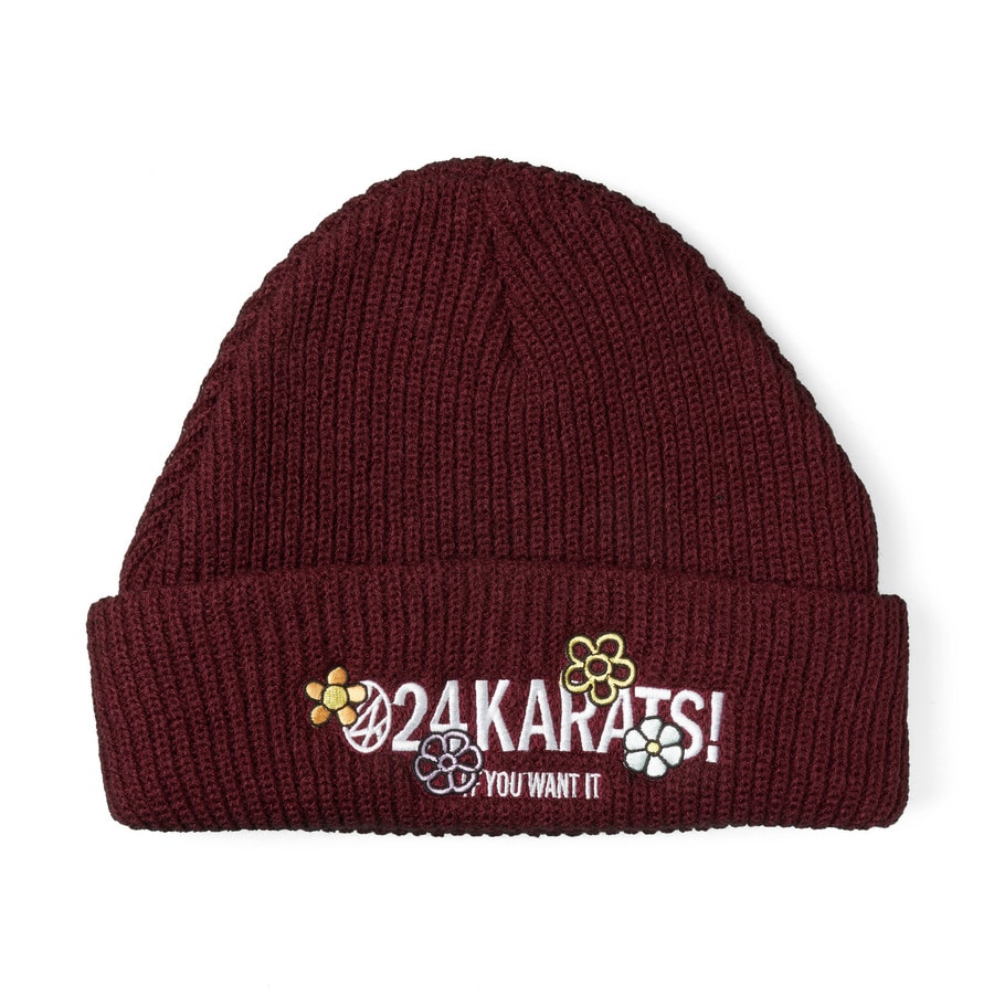 24 Is Over Knit Cap 詳細画像 Burgundy 1