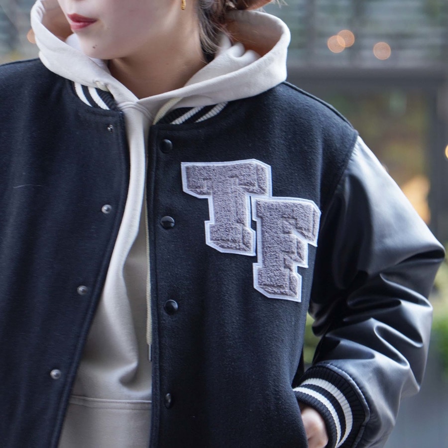 TF Logo Varsity Jacket 詳細画像 Black 18