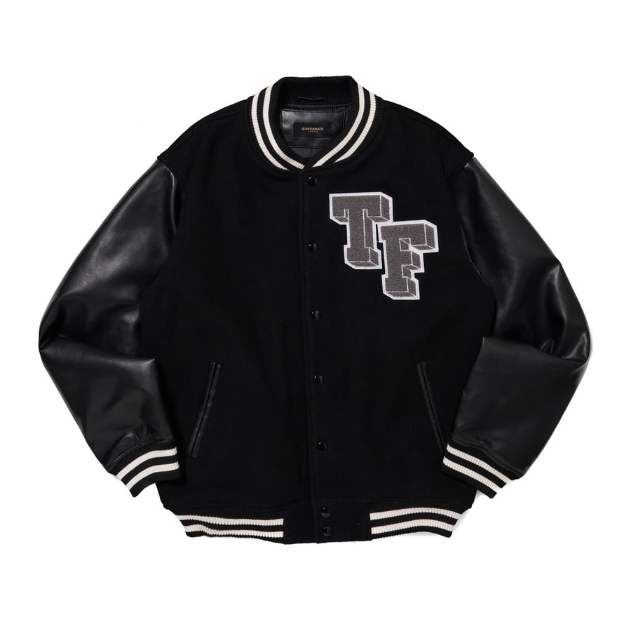 TF Logo Varsity Jacket 詳細画像 Black 1