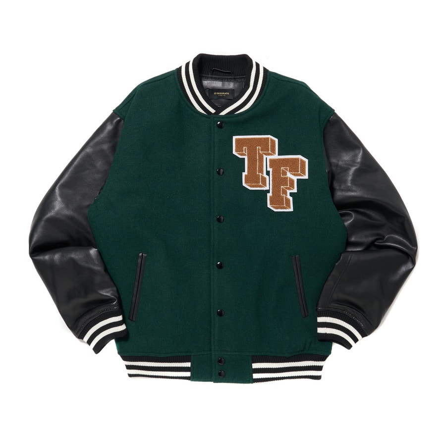 TF Logo Varsity Jacket 詳細画像 Green 1