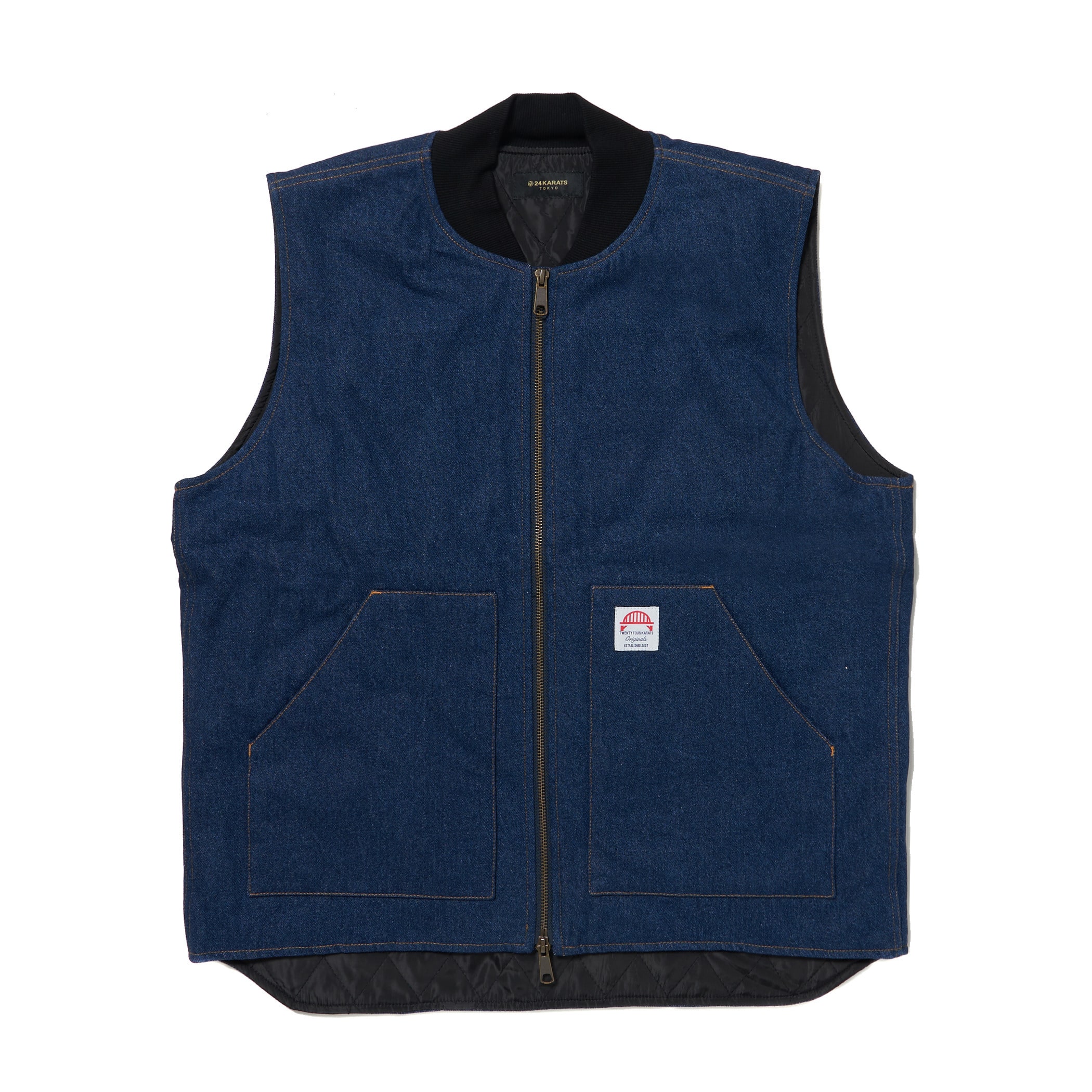 Washed Denim Vest | 24KARATS | VERTICAL GARAGE OFFICIAL 