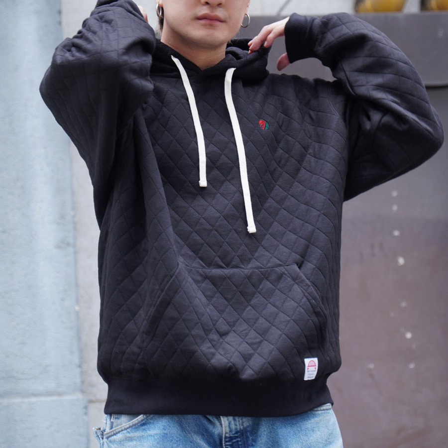 Quilting Pullover Hoodie 詳細画像 Black 13