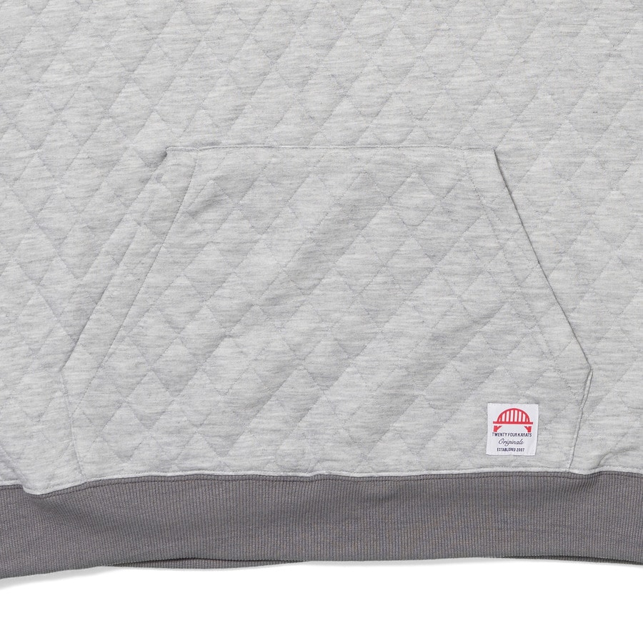 Quilting Pullover Hoodie 詳細画像 Grey 4
