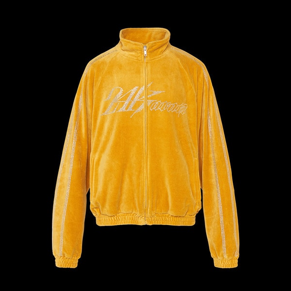 RHINESTONE VELOUR JERSEY SET-UP 詳細画像 Mustard 1