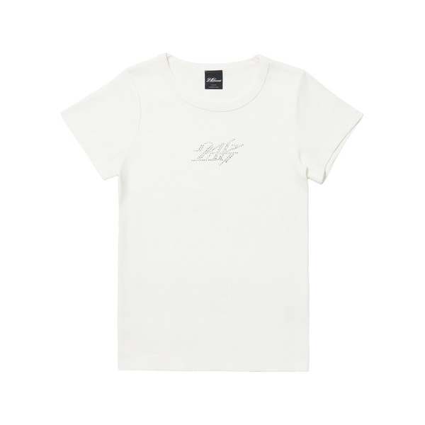 WMNS RHINESTONE TEE 詳細画像 O.White 1