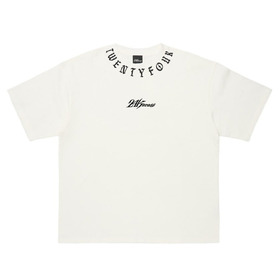 OVER PRINT NECK TEE SS