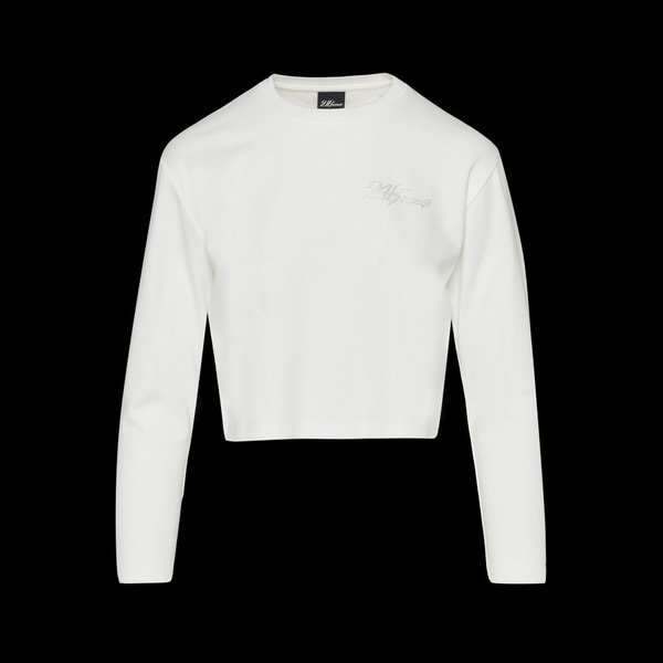 WMNS RHINESTONE LS TEE 詳細画像 White 1