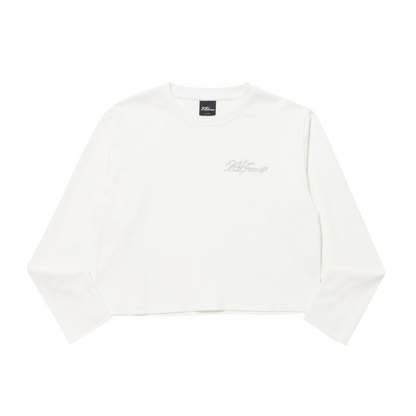 WMNS RHINESTONE LS TEE 詳細画像 White 1