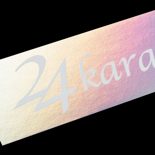 Slanted Logo Aurora Sticker 詳細画像 White 1