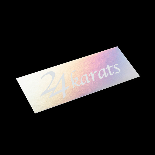 Slanted Logo Aurora Sticker 詳細画像 White 2
