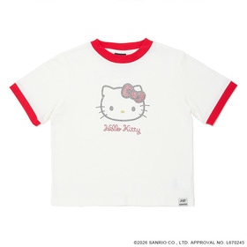 24K&times;HELLO KITTY WMNS Ringer SS Tee 詳細画像