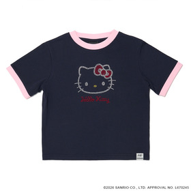24K&times;HELLO KITTY WMNS Ringer SS Tee 詳細画像