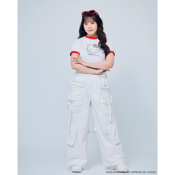 24K&times;HELLO KITTY WMNS Ringer SS Tee 詳細画像 Navy 12