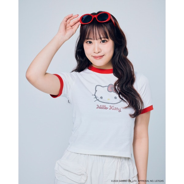 24K&times;HELLO KITTY WMNS Ringer SS Tee 詳細画像 Navy 13