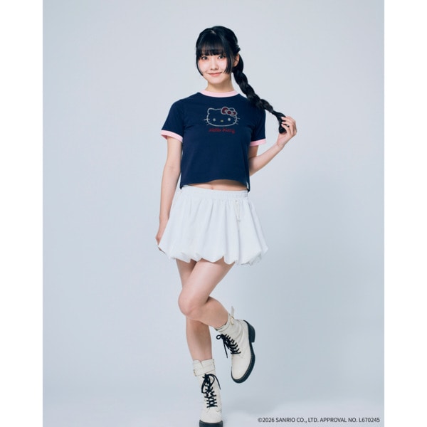 24K&times;HELLO KITTY WMNS Ringer SS Tee 詳細画像 Navy 16
