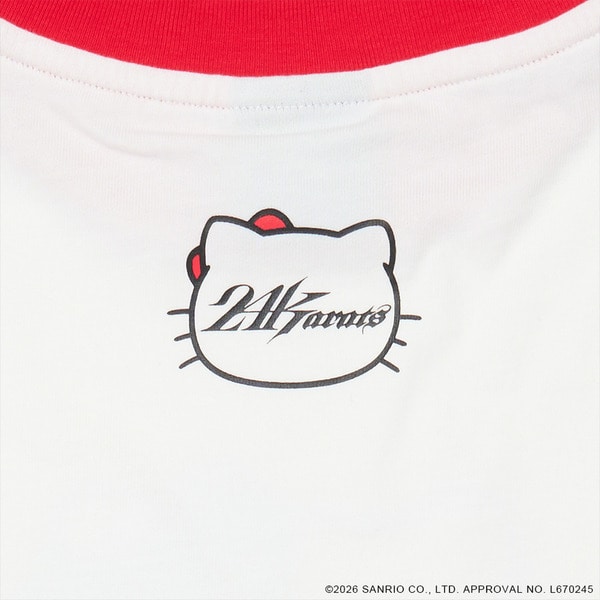 24K&times;HELLO KITTY WMNS Ringer SS Tee 詳細画像 Navy 3