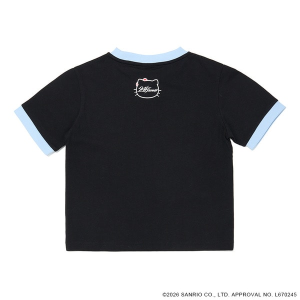 24K&times;HELLO KITTY WMNS Ringer SS Tee 詳細画像 Navy 4