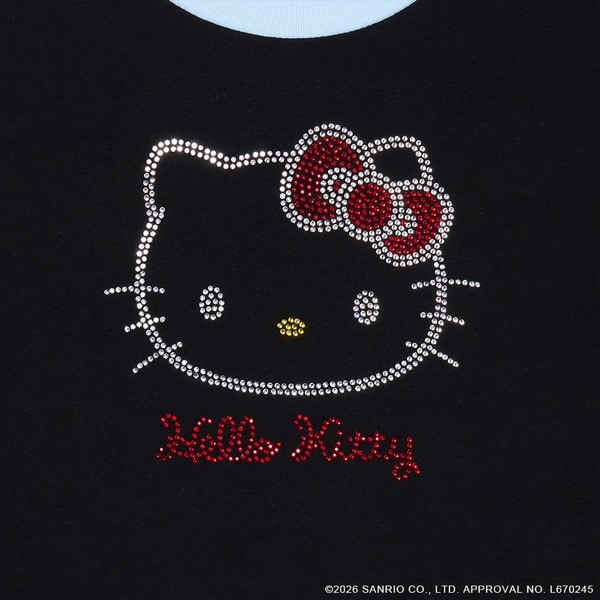 24K&times;HELLO KITTY WMNS Ringer SS Tee 詳細画像 Navy 5