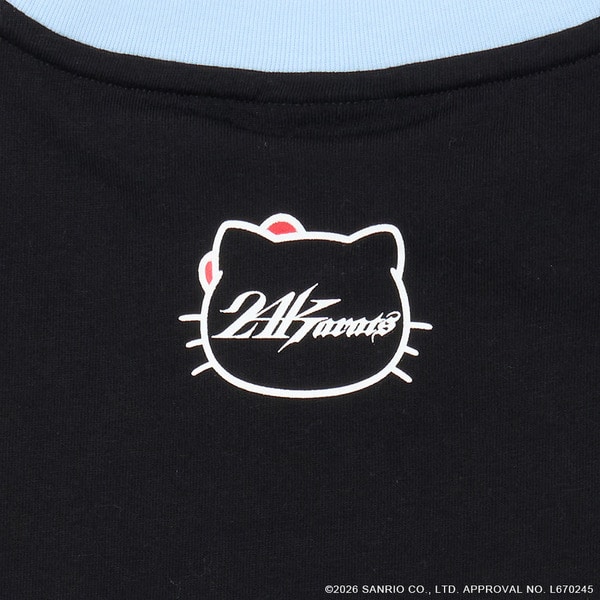 24K&times;HELLO KITTY WMNS Ringer SS Tee 詳細画像 Navy 6