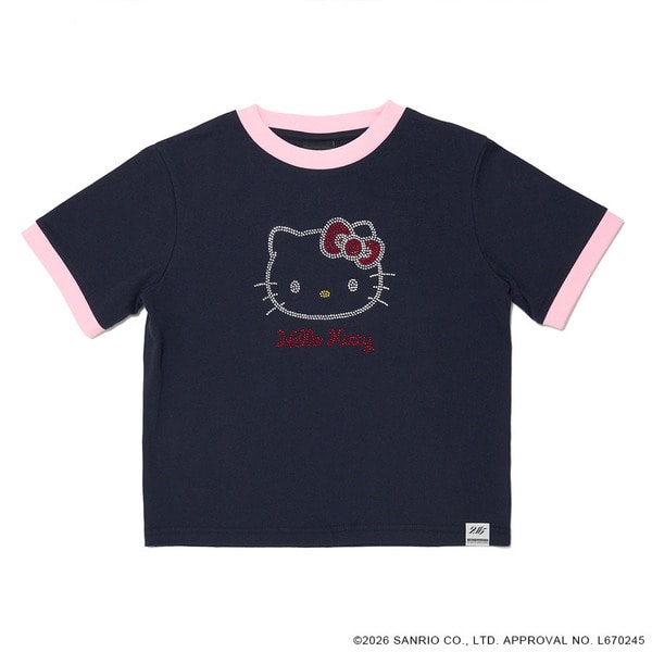 24K&times;HELLO KITTY WMNS Ringer SS Tee 詳細画像 Navy 1