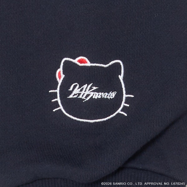 24K&times;HELLO KITTY WMNS Zip-up Hoodie 詳細画像 L.Gray 10