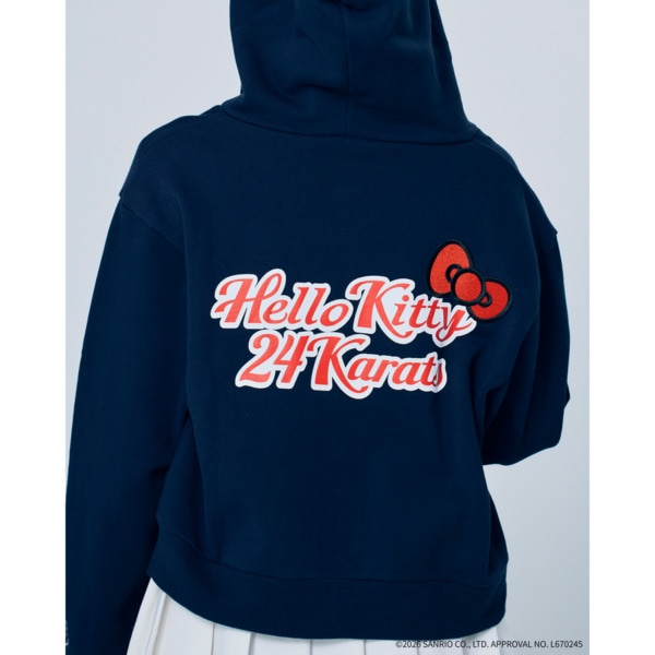 24K&times;HELLO KITTY WMNS Zip-up Hoodie 詳細画像 L.Gray 14