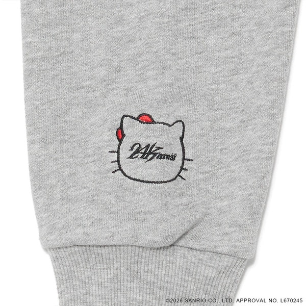 24K&times;HELLO KITTY WMNS Zip-up Hoodie 詳細画像 L.Gray 4