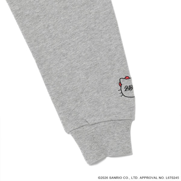 24K&times;HELLO KITTY WMNS Zip-up Hoodie 詳細画像 L.Gray 5