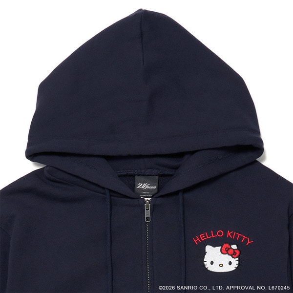 24K&times;HELLO KITTY WMNS Zip-up Hoodie 詳細画像 L.Gray 7