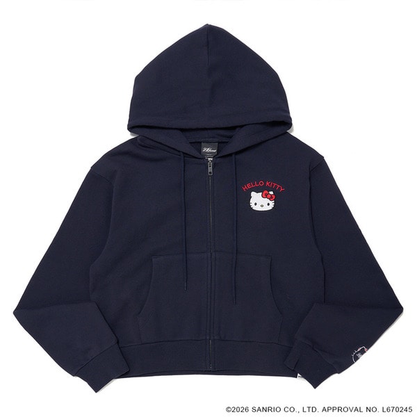24K&times;HELLO KITTY WMNS Zip-up Hoodie 詳細画像 Navy 1