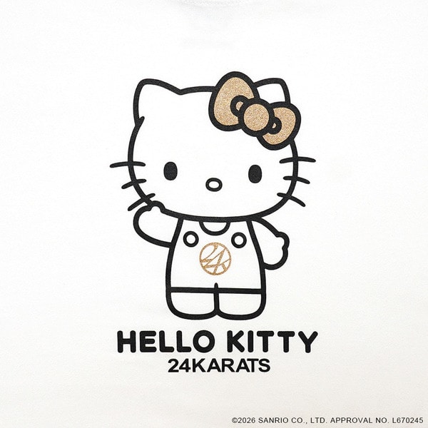 24K&times;HELLO KITTY SS Tee 詳細画像 Black 2