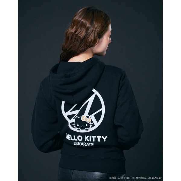 24K&times;HELLO KITTY Zip-up Hoodie 詳細画像 Black 12