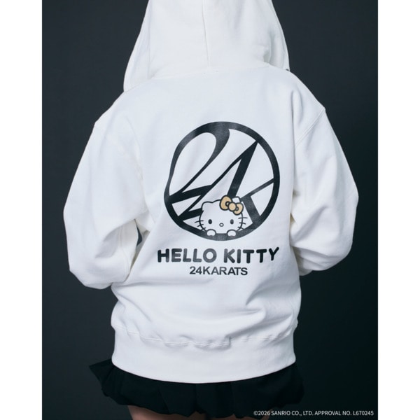 24K&times;HELLO KITTY Zip-up Hoodie 詳細画像 Black 14