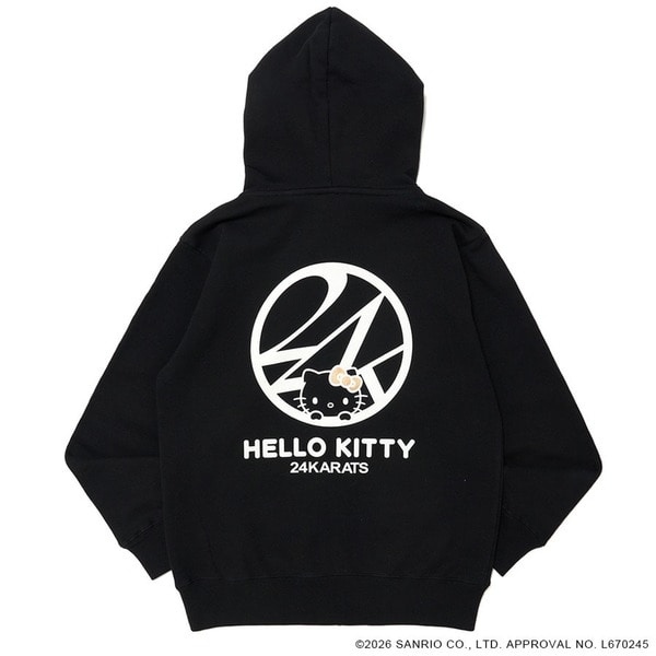 24K&times;HELLO KITTY Zip-up Hoodie 詳細画像 Black 6