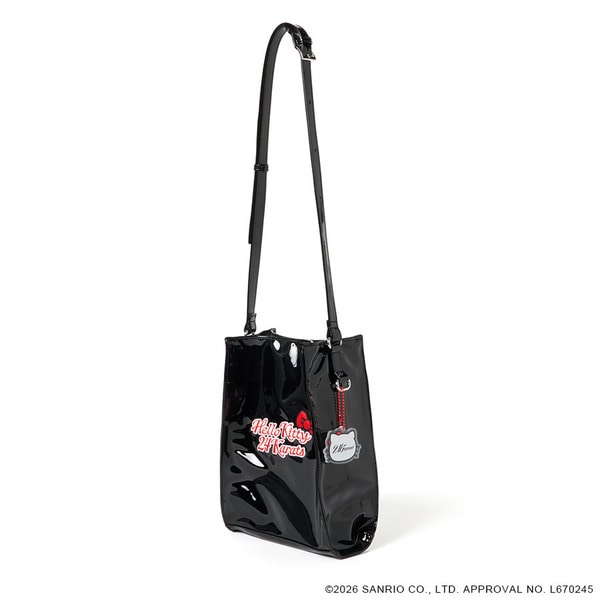 24K&times;HELLO KITTY Patent Leather Shoulder Bag 詳細画像 Navy 1