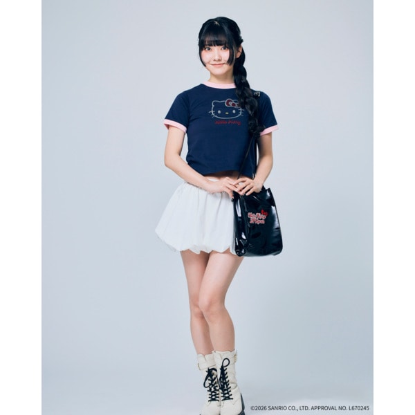 24K&times;HELLO KITTY Patent Leather Shoulder Bag 詳細画像 Navy 12