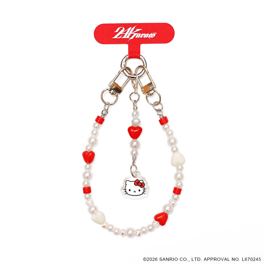 24K×HELLO KITTY Mobile Beads Strap | 24KARATS | VERTICAL