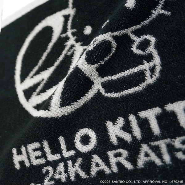 24K&times;HELLO KITTY Hand Towel 詳細画像 Black 2