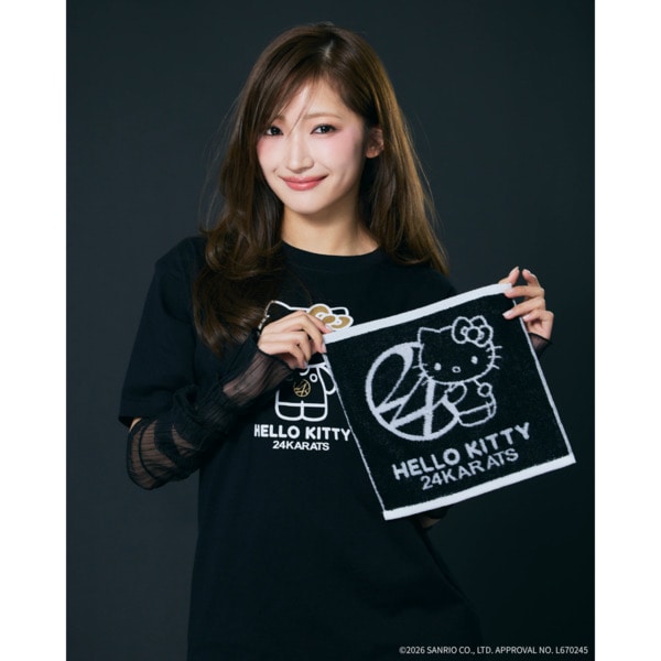 24K&times;HELLO KITTY Hand Towel 詳細画像 Black 4