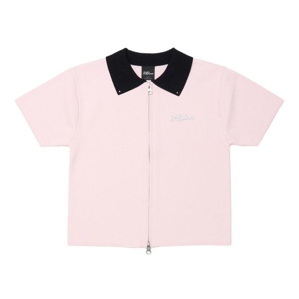 WMNS FULL ZIP POLO 詳細画像 L.Pink 1