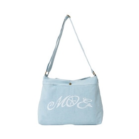 MOE EMB Logo Denim Shoulder Bag