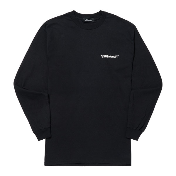 p(R)ojectR® Logo TEE LS ブラックプロジェクトアール - Tシャツ 