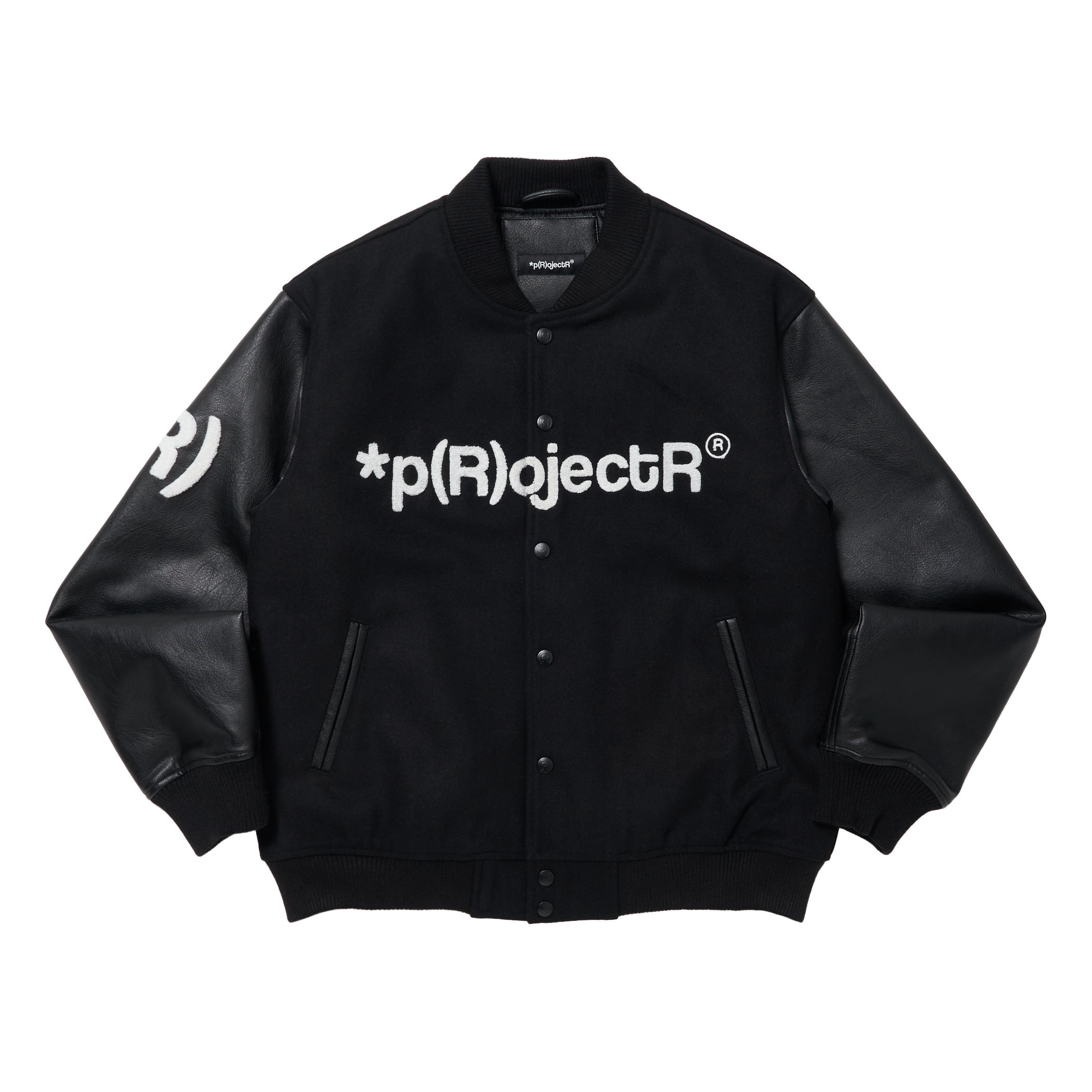 ランページランペ即日対応可　*p(R)ojectR® Logo Varsity Jacket