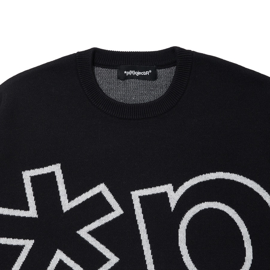 *p(R)ojectR® Logo Knit Sweater 詳細画像 Black 2