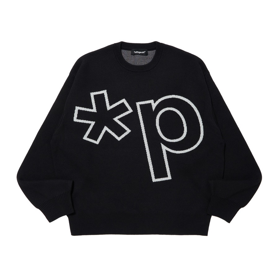 *p(R)ojectR® Logo Knit Sweater 詳細画像 Black 1