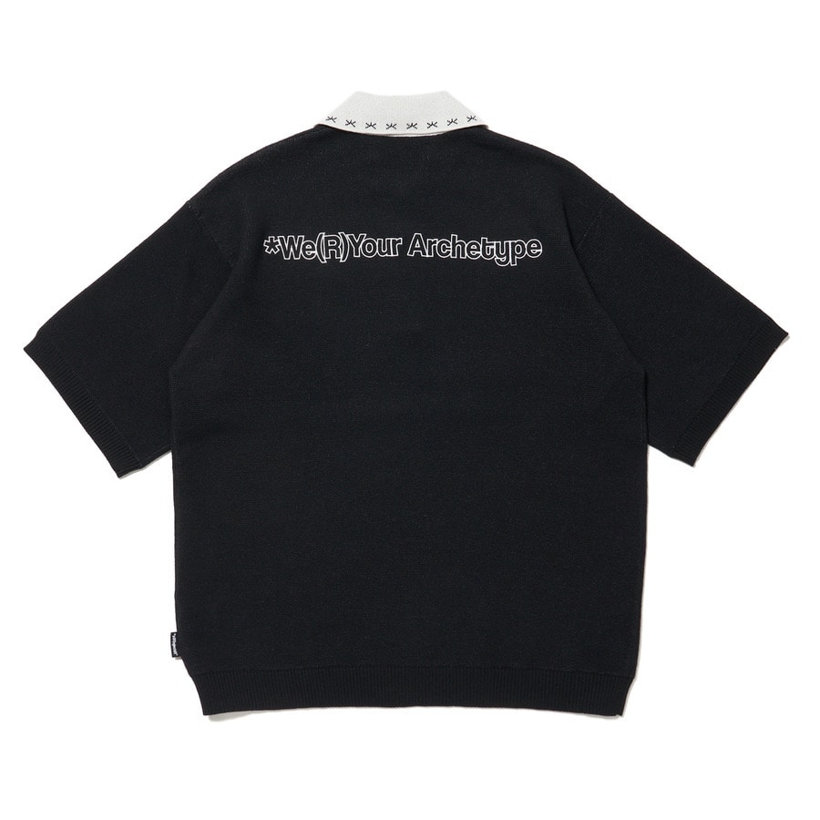 Knit Polo Shirt 詳細画像 Black 1