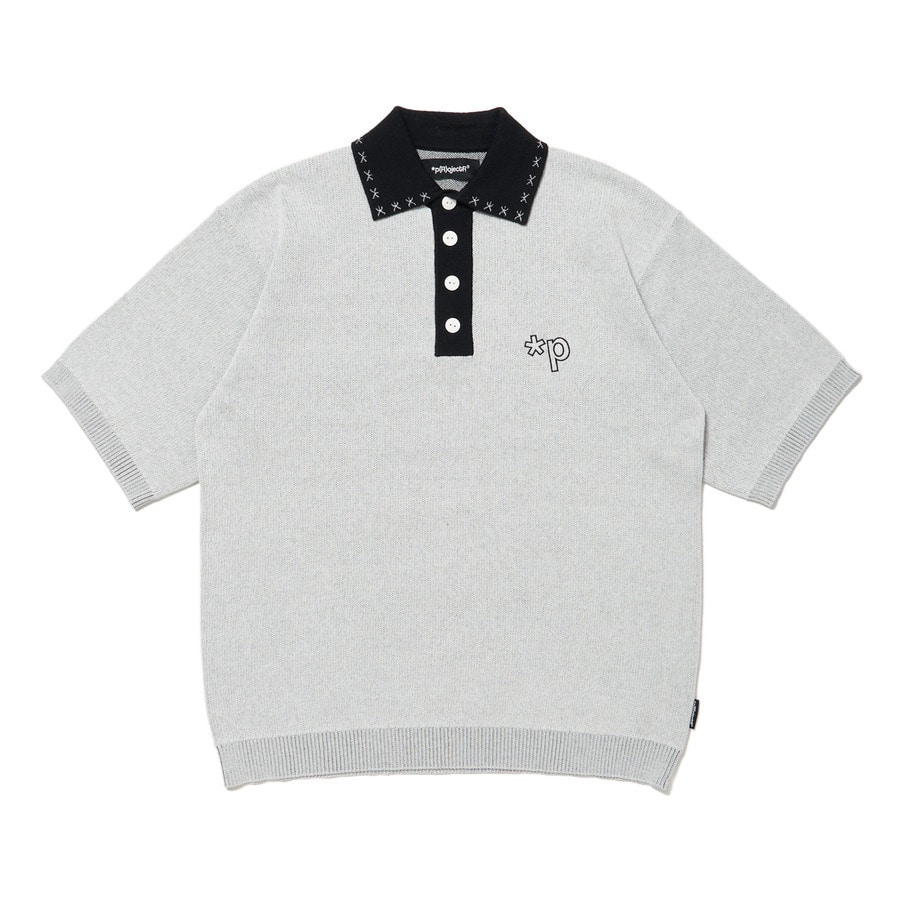 Knit Polo Shirt 詳細画像 White 1