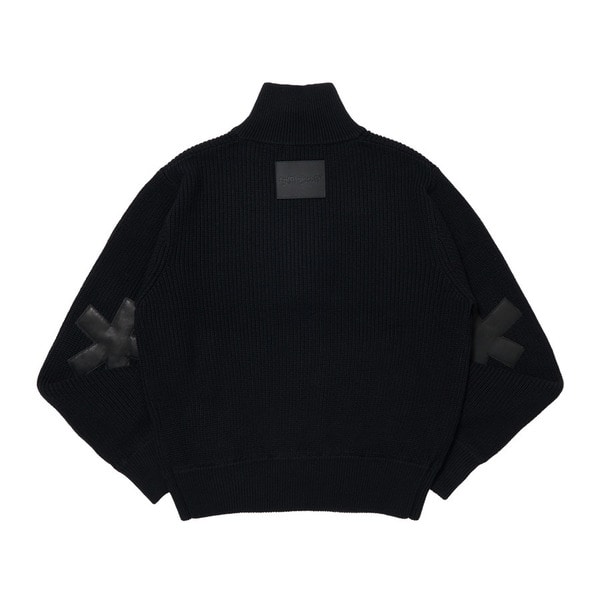 Asterisk Patch Drivers Knit 詳細画像 Black 1