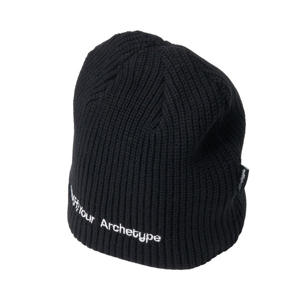 Slogan Knit Cap 詳細画像 Black 2