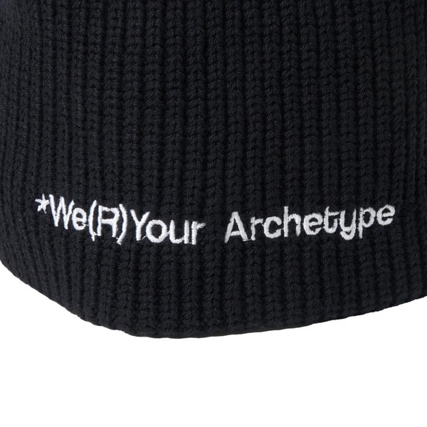 Slogan Knit Cap 詳細画像 Black 7